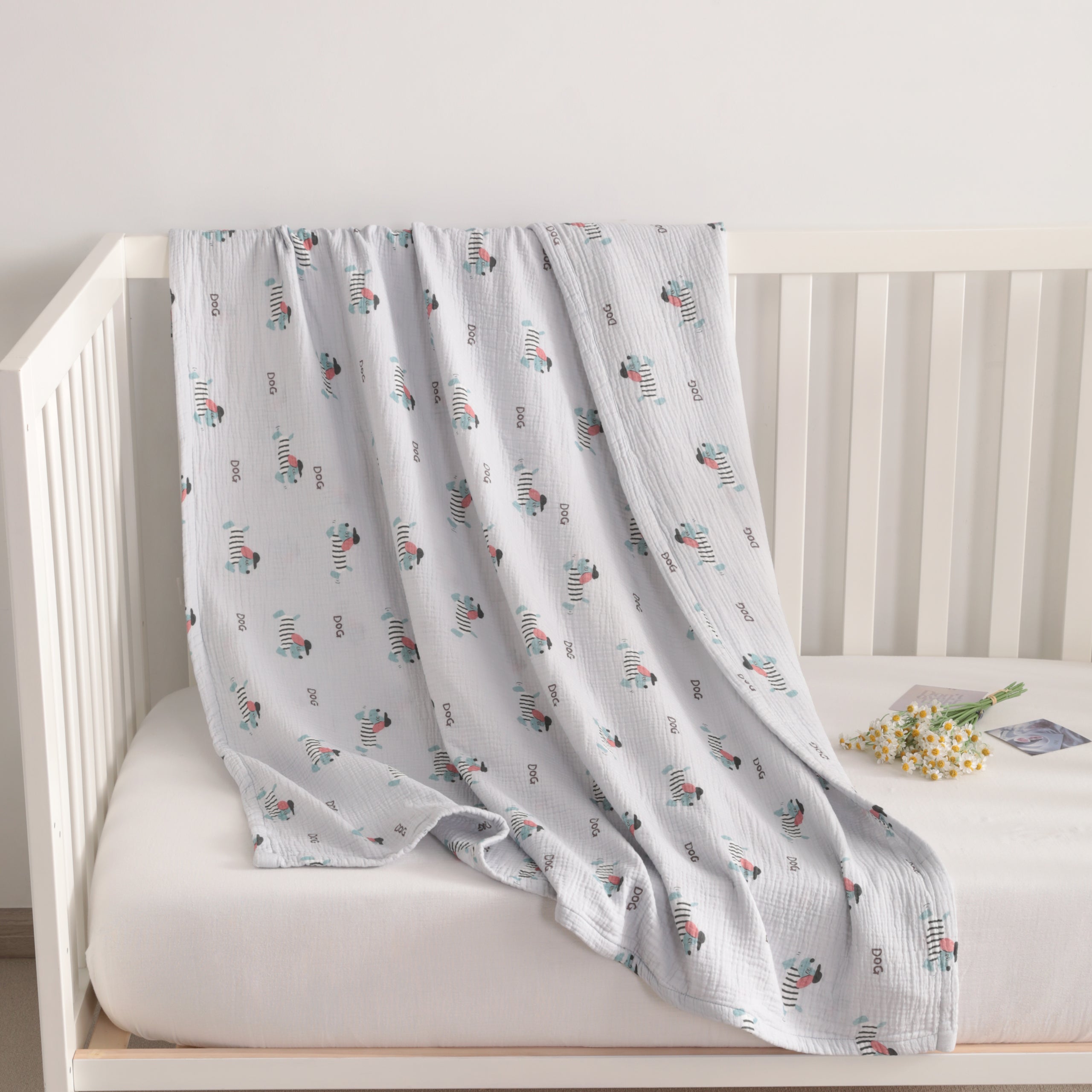 100% Cotton Four-layer Skin-friendly  Toddler Blanket