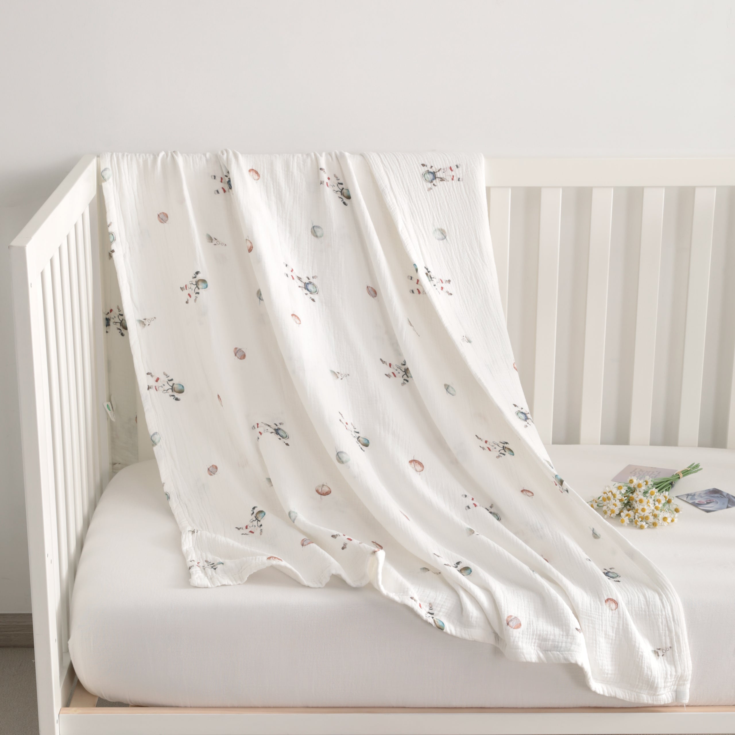 100% Cotton Four-layer Skin-friendly  Toddler Blanket
