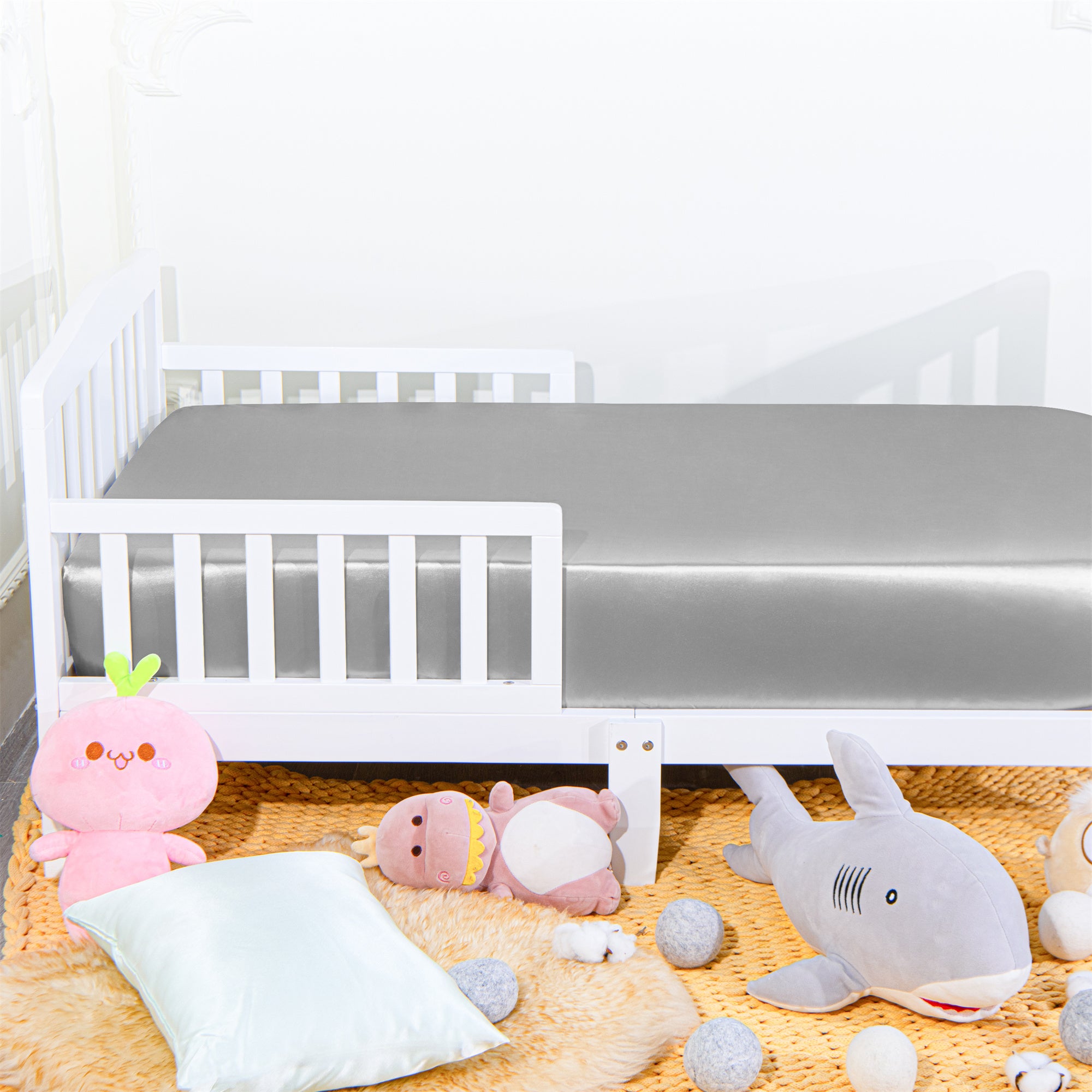 Soft and Skin-friendly Satin Fitted Crib Sheet
