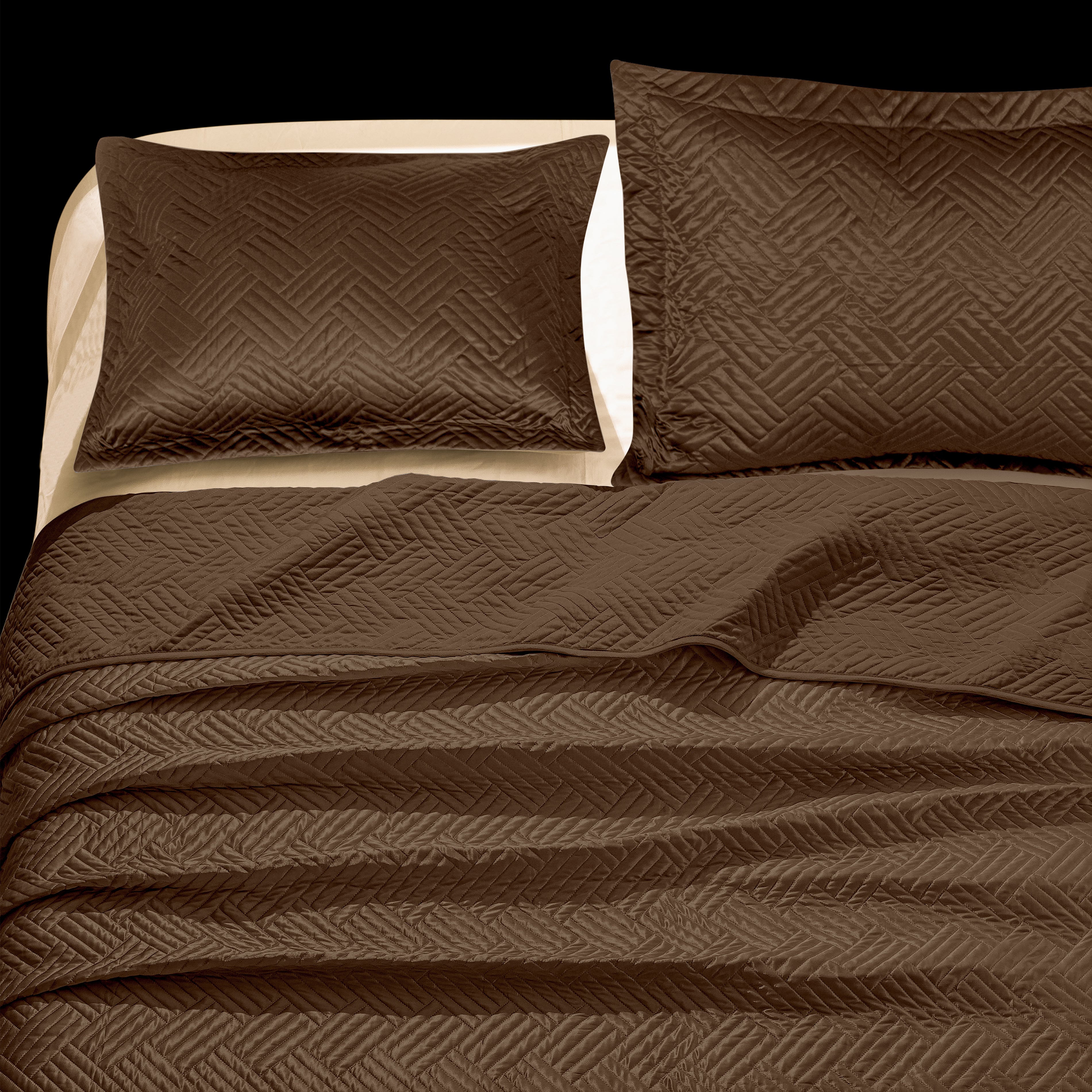 Luxurious and Soft Satin Quilt Set, Quilt + Pillow Sham