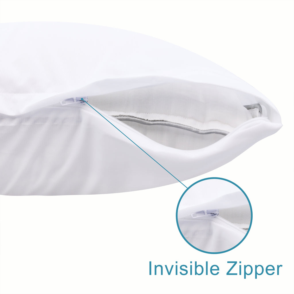4 Pack Microfiber Waterproof Pillow Protectors