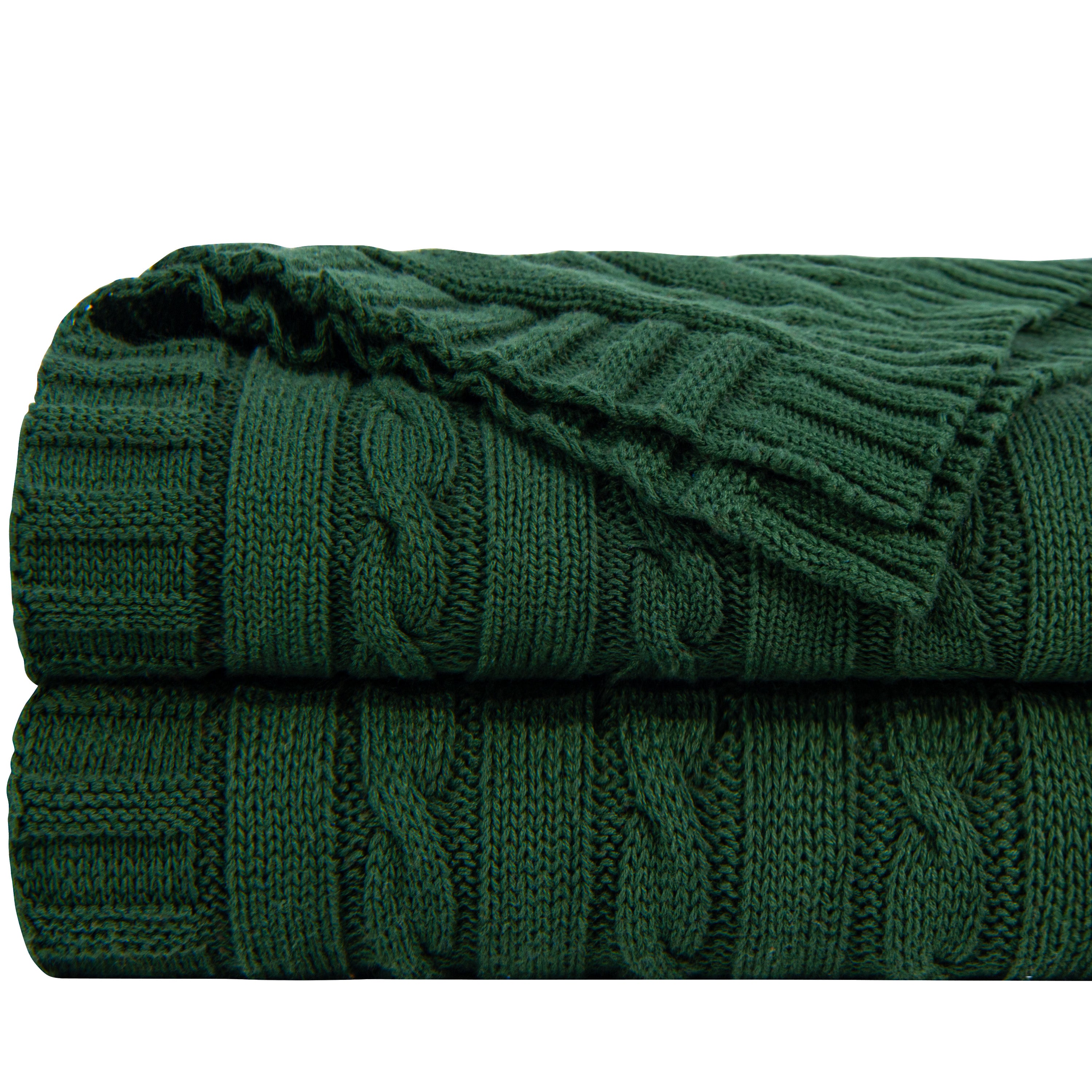 Cotton Cable Knit Blanket