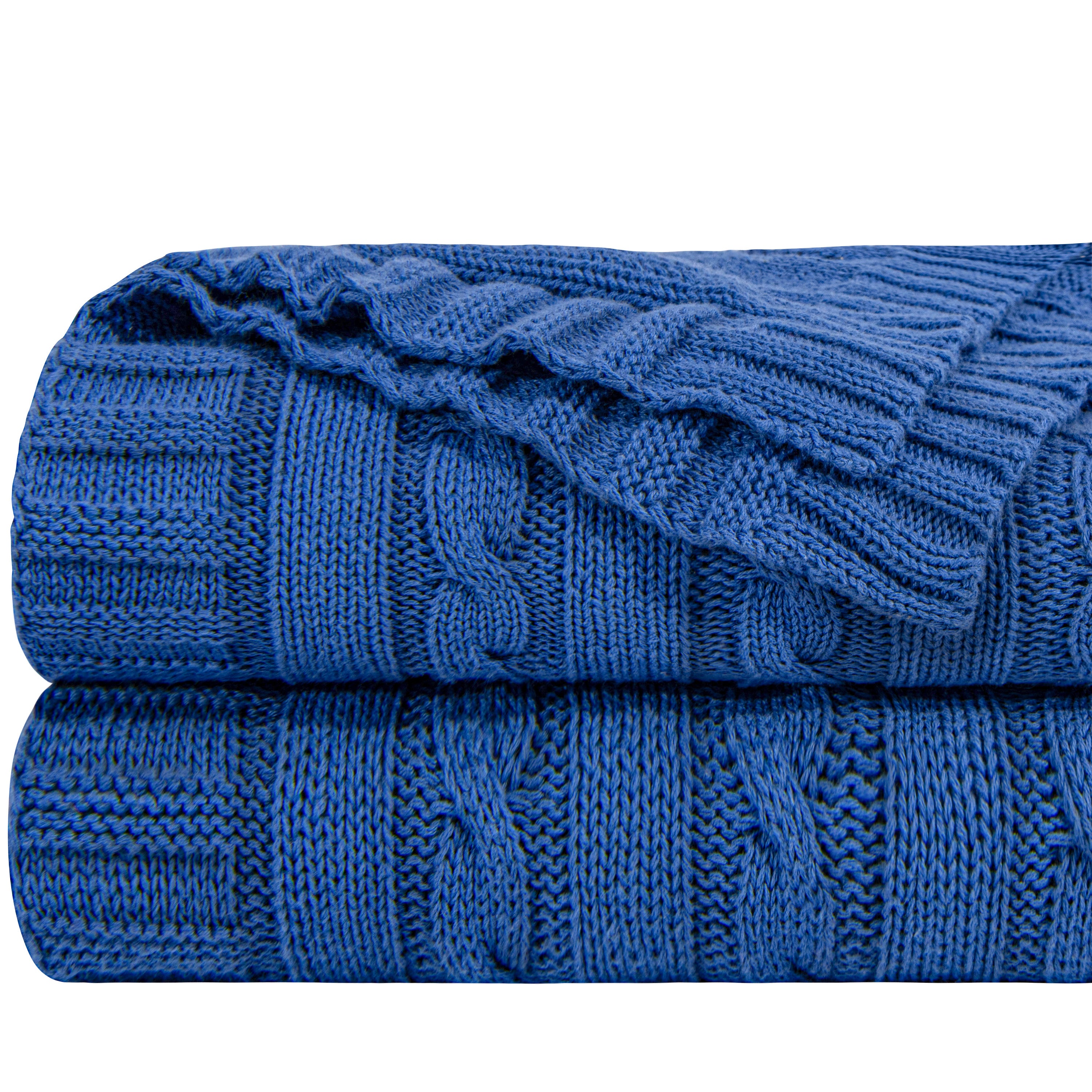 Cotton Cable Knit Blanket