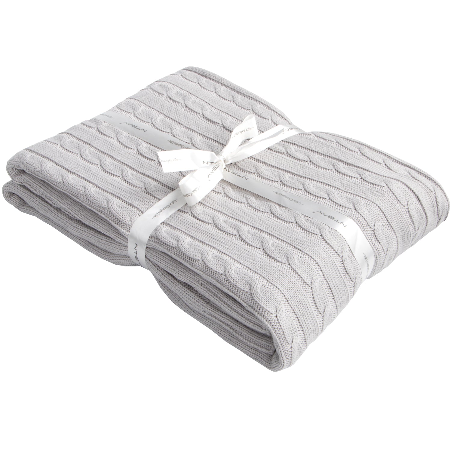 Cotton Cable Knit Blanket