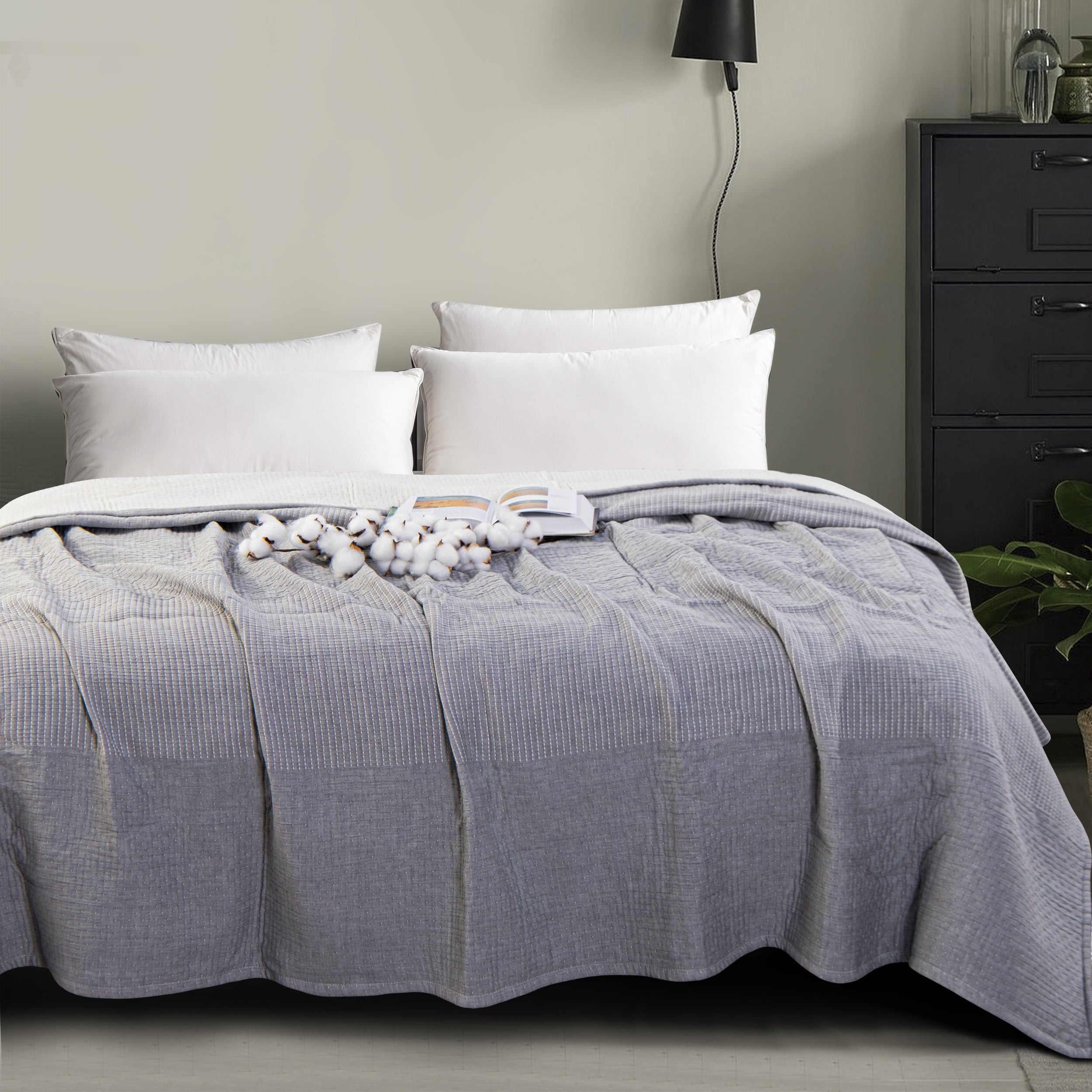 3-Layer Cotton Ultra Soft and Breathable Bed Blanket