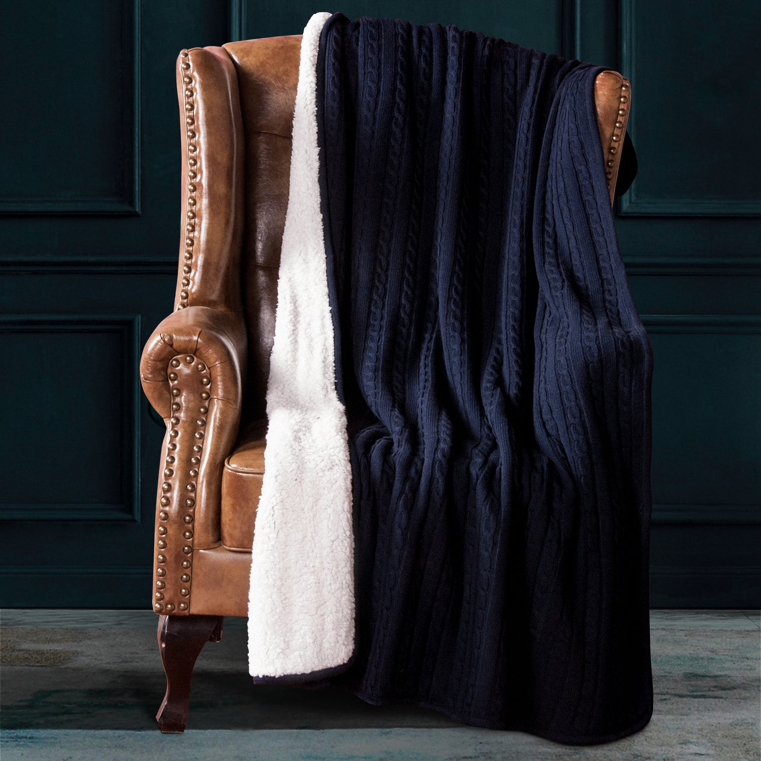 Fluffy Cotton Knitted Blanket, Skin-friendly Throw