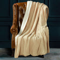 Fluffy Cotton Knitted Blanket, Skin-friendly Throw