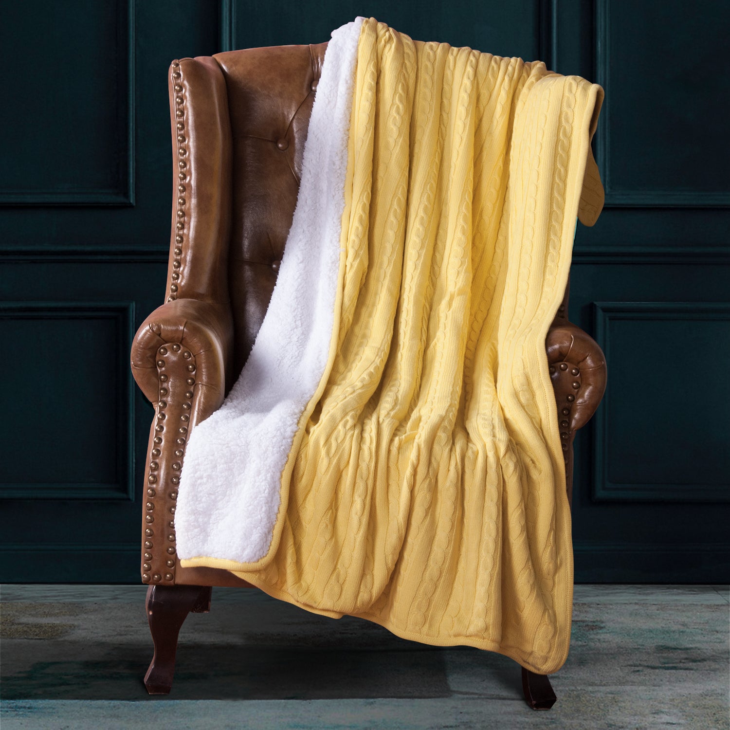 Fluffy Cotton Knitted Blanket, Skin-friendly Throw