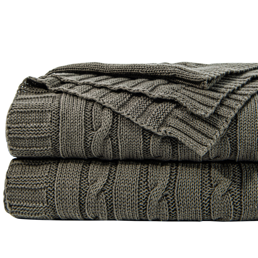 Cotton Cable Knit Blanket