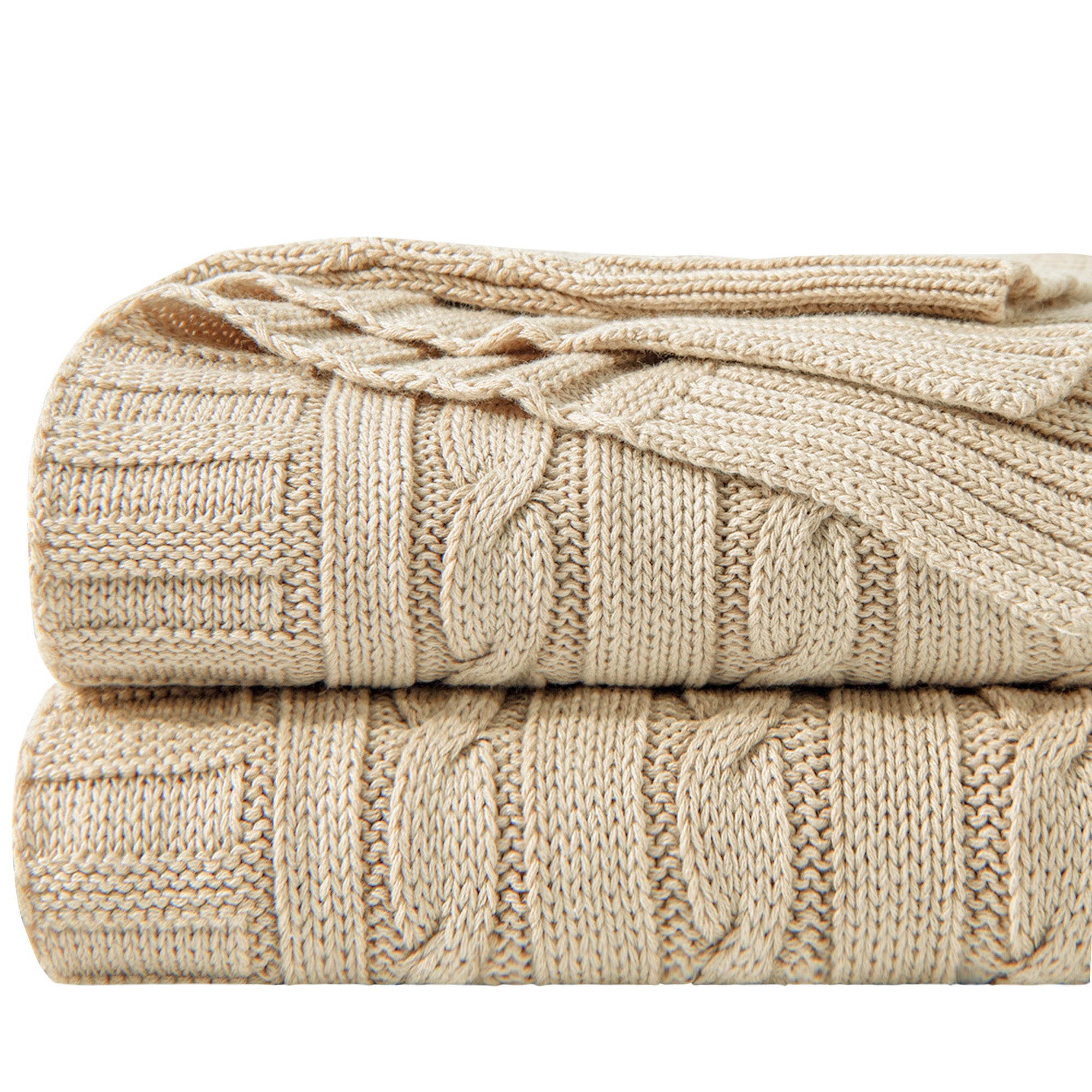 Cotton Cable Knit Blanket