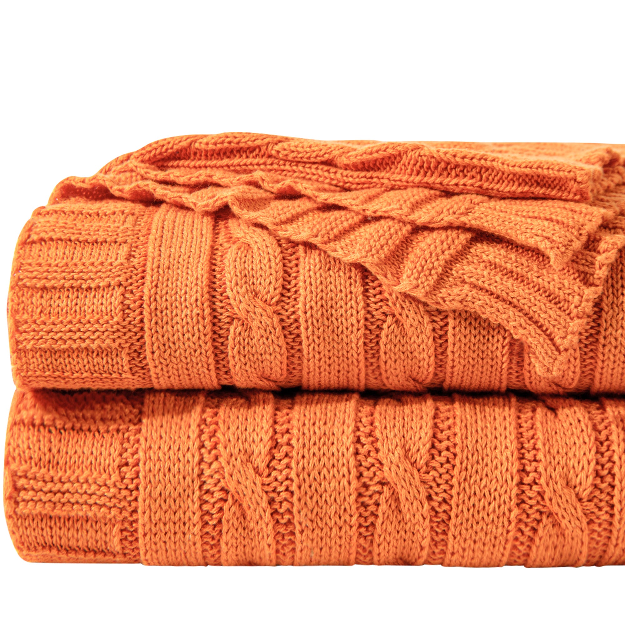 Cotton Cable Knit Blanket