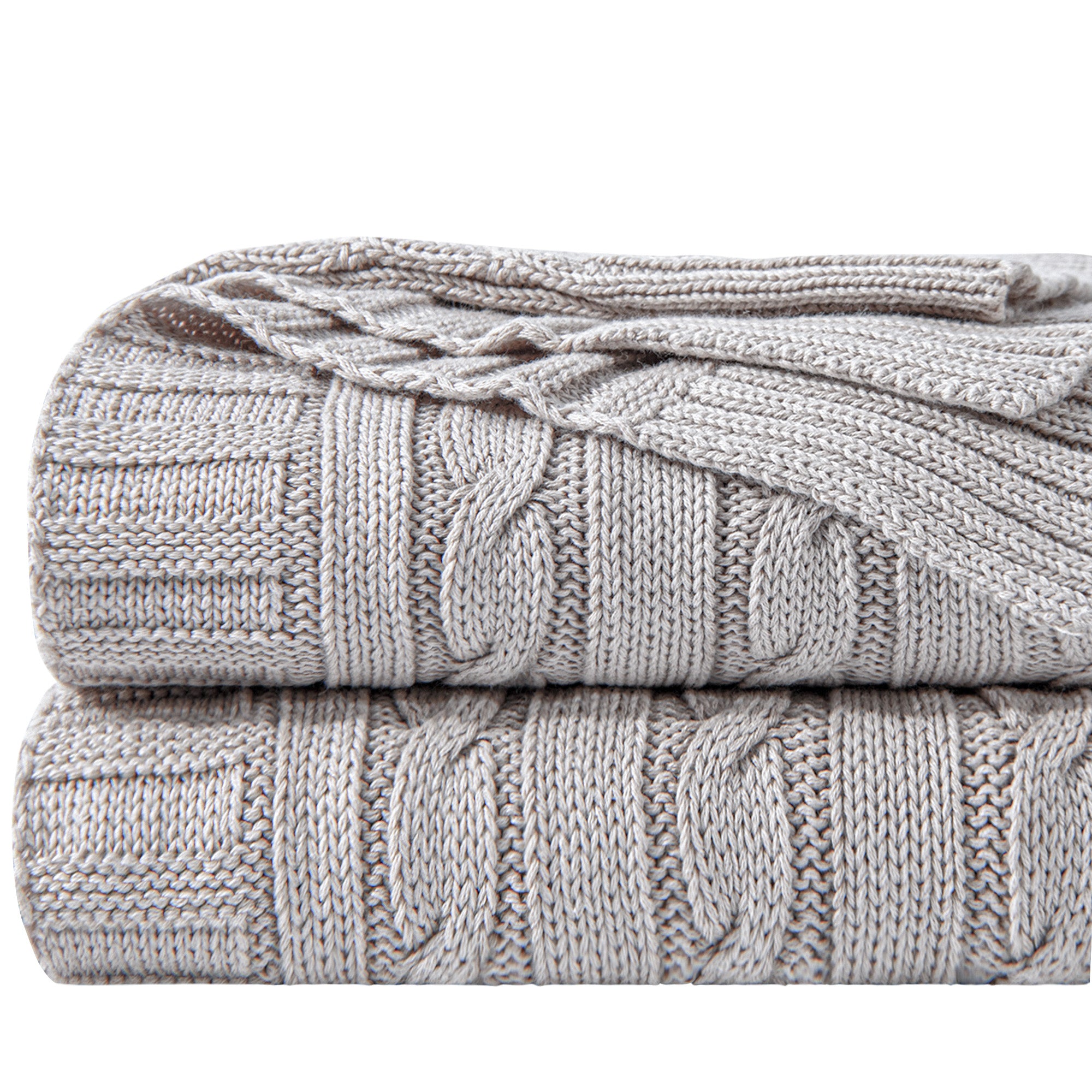 Cotton Cable Knit Blanket
