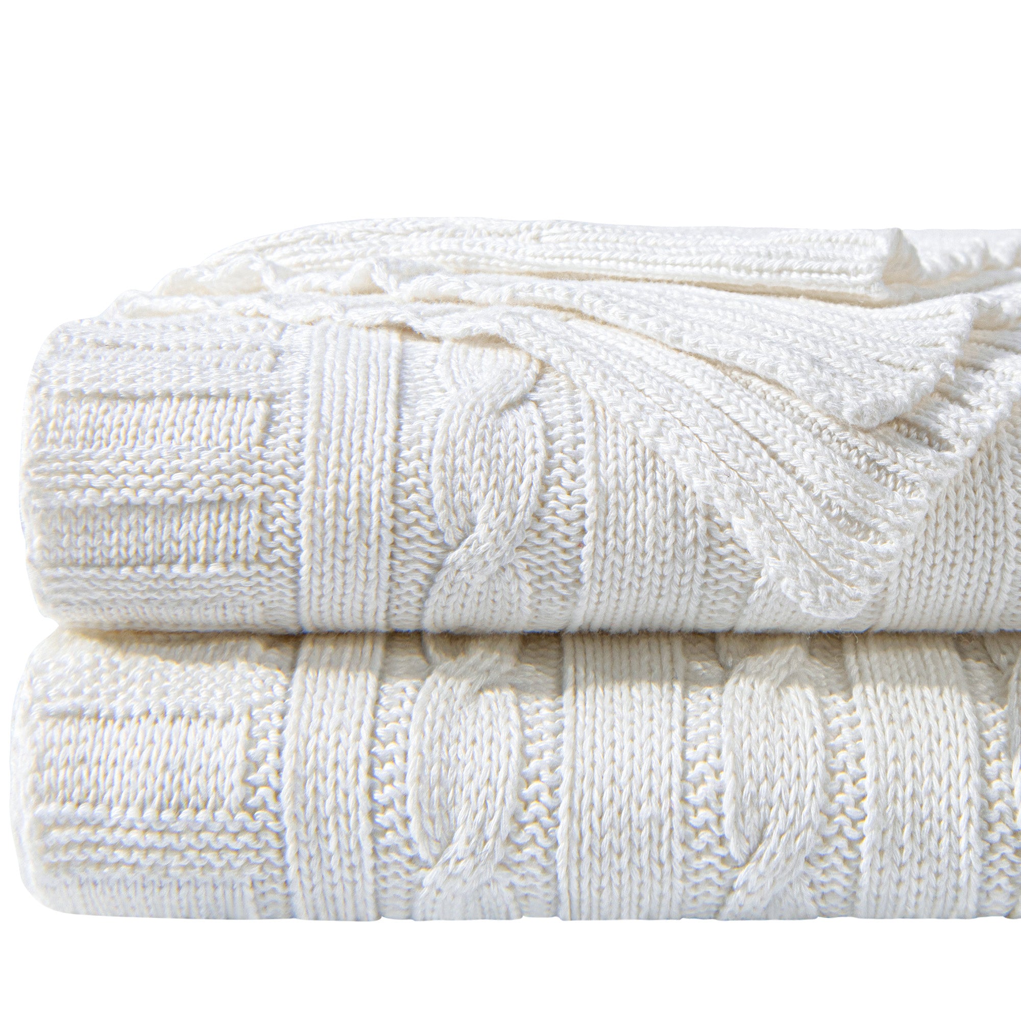 Cotton Cable Knit Blanket