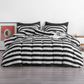Microfiber Ultra Soft Striped Print Duvet Cover Set