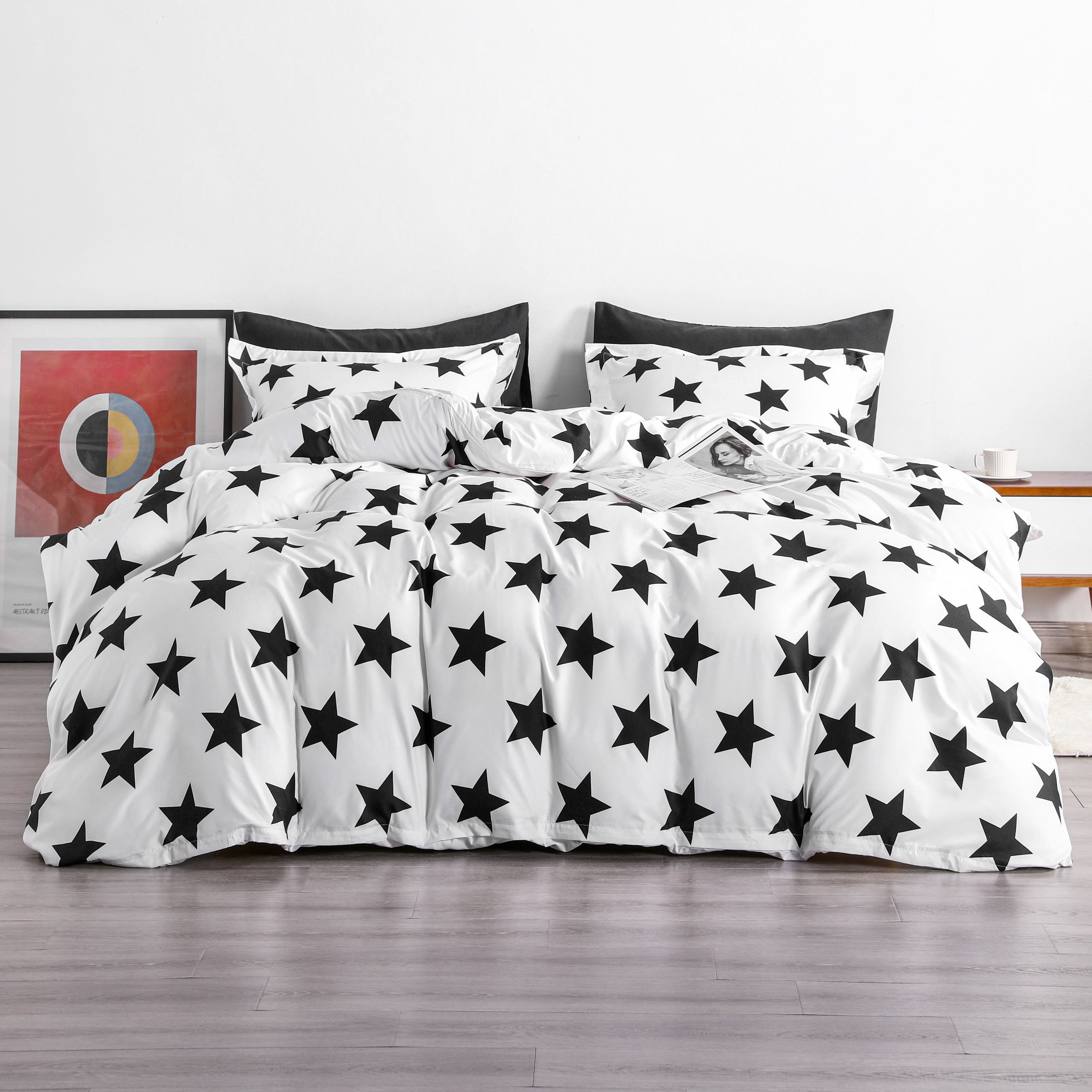 3 Pieces Printed Duvet Cover Set - Star